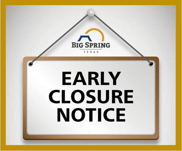Early Closure Notice
