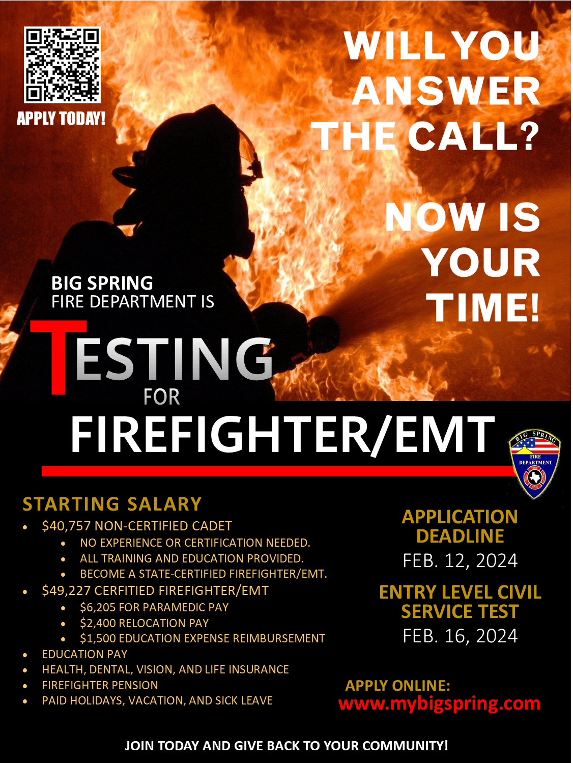 BSFD Testing Flyer 021624